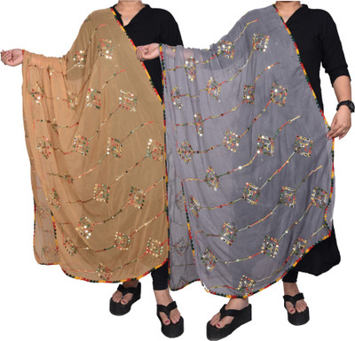 Sekmany Chiffon Embroidered Women Dupatta