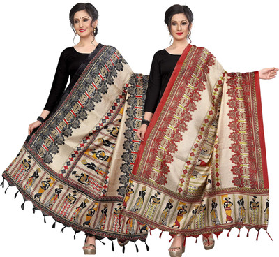 Sekmany Cotton Silk Printed Women Dupatta