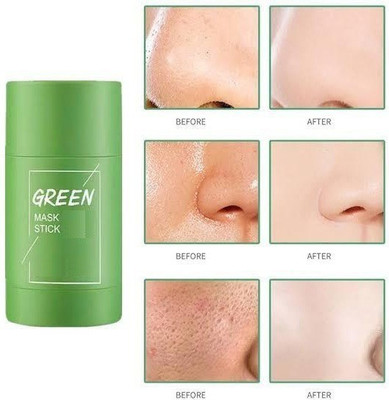 GFSU The green tea solid cleansing face contains green tea extract perfect face clay mud stick mask(40 g)