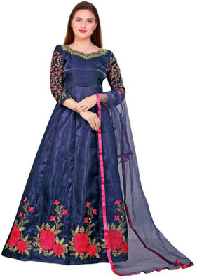 KRINA ENTERPRISES Flared/A-line Gown(Blue)