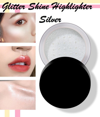 SEUNG 3D Silver Shimmer Powder Loose Face Shiner  Highlighter(Silver)