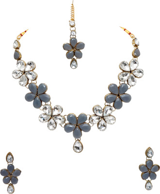 N A F J Alloy Gold-plated Multicolor Jewellery Set(Pack of 1)