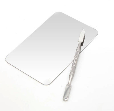 Elecsera Makeup Palette Spatula Rectangle Shape Foundation Mixing Plate Tool