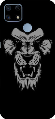 BUGGU Realme C25s Mobile Skin(Ultra Super Black Lion Skin With High Matte Finish.)