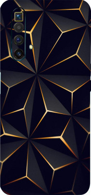 BUGGU realme X3 SuperZoom Mobile Skin(Ultra Super Black Abstract Shape Skin With High Matte Finish.)