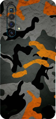 LAMHA Realme X3 Superzoom Mobile Skin(Ultra Super Camouflage Orange Skin With High Mattte Finish.)