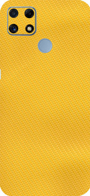 BUGGU Realme C25s Mobile Skin(Ultra Super Yellow Carbon Fiber Skin With High Matte Finish.)