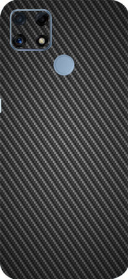 BUGGU Realme C25s Mobile Skin(Ultra Super Black Carbon Fiber Skin With High Matte Finish.)