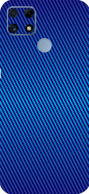 LAMHA Realme C25s Mobile Skin(Ultra Super Blue Carbon Fiber Skin With High Matte Finish.)
