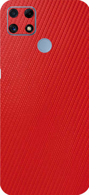 BUGGU Realme C25s Mobile Skin(Ultra Super Red Carbon Fiber Skin With High Matte Finish.)