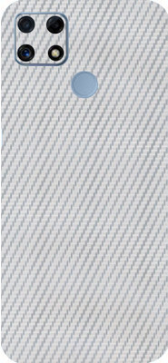 LAMHA Realme C25s Mobile Skin(Ultra Super Silver Carbon Fiber Skin With High Matte Finish.)