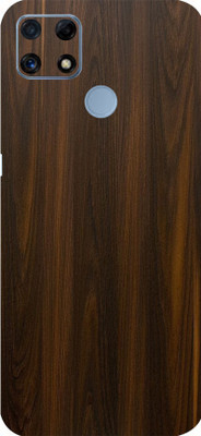 LAMHA Realme C25s Mobile Skin(Ultra Super Mahogany Wood Skin With High Matte Finish.)