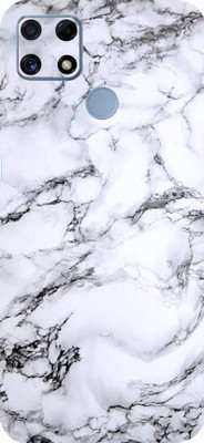 LAMHA Realme C25s Mobile Skin(Ultra Super Milky White Marble Skin With High Matte Finish.)