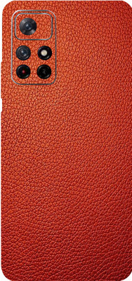 BugguSkin REDMI Note 11T 5G, Mi Redmi Note 11T Mobile Skin(Ultra Super Red Leather Skin With High Matte Finish.)
