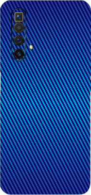 TJ CREATION REALME X3 SUPERZOOM Mobile Skin(Ultra Super Blue Carbon Fiber Skin With High Matte Finish.)