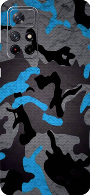 BUGGU REDMI Note 11T 5G Mobile Skin(Ultra Super Camouflage Blue Skin With High Matte Finish.)