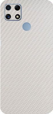 LAMHA Realme C25s Mobile Skin(Ultra Super White Carbon Fiber Skin With High Matte Finish.)