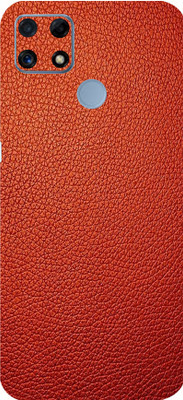 BUGGU Realme C25s Mobile Skin(Ultra Super Red Leather Skin With High Matte Finish.)
