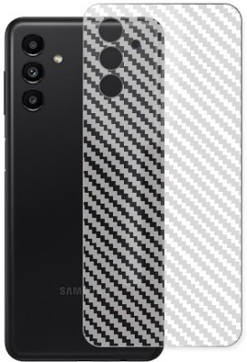 SOMTONE Samsung Galaxy A13 5G Back Carbon Fiber Skin Tempered Glass Guard Mobile Skin(Transparent)