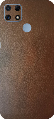 LAMHA Realme C25 Mobile Skin(Ultra Super Brown Leather With High Matte Finish.)