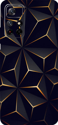 BugguSkin REDMI Note 11T 5G, Mi Redmi Note 11T Mobile Skin(Ultra Super Black Abstract ShapeSkin With High Matte Finish.)