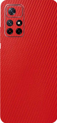 LAMHA REDMI NOTE 11T Mobile Skin(Ultra Super Red Carbon Fiber With High Matte Finish.)