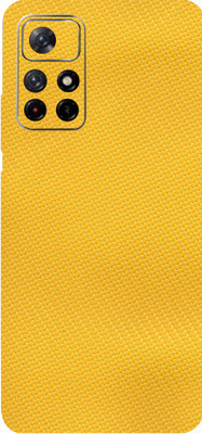 LAMHA REDMI NOTE 11T Mobile Skin(Ultra Super Yellow Carbon Fiber With High Matte Finish.)