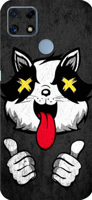 BUGGU Realme C25s Mobile Skin(Ultra Super Crazy Cat Skin With High Matte Finish.)