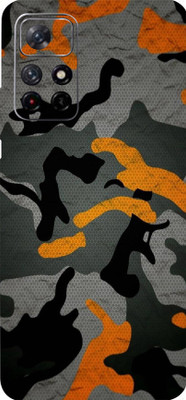 BUGGU REDMI Note 11T 5G Mobile Skin(Ultra Super Camouflage Orange Skin With High Matte Finish.)