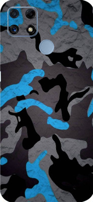 BUGGU Realme C25s Mobile Skin(Ultra Super Camouflage Blue Skin With High Matte Finish.)