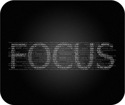 ZORI Focus_Black Quotes Gaming Mouse PAD for Computer, PC and Laptop Non Slip Base Mousepad(Focus_Black)