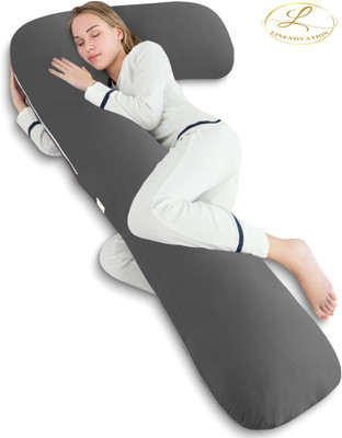 Cashmera Upgrade Model Pregnancy Pillow Microfibre Solid Pregnancy Pillow Pack of 1(Dark Grey)