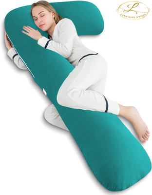 Linenovation Microfibre Solid Pregnancy Pillow Pack of 1(Light Green)