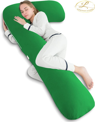 Linenovation Microfibre Solid Pregnancy Pillow Pack of 1(Green)