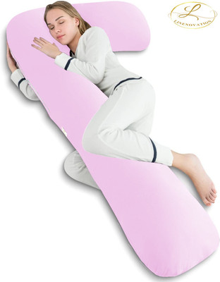 Cashmera Upgrade Model Pregnancy Pillow Microfibre Solid Pregnancy Pillow Pack of 1(Pink)