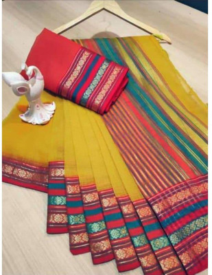 Vijay Laxmi Checkered Bollywood Chiffon Saree(Multicolor)