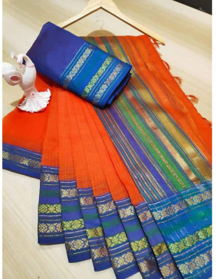 Vijay Laxmi Checkered Bollywood Chiffon Saree(Multicolor)