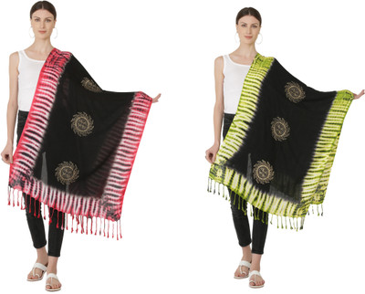 Sriyaana Printed Cotton Rayon Blend Women Scarf, Stole, Fancy Scarf