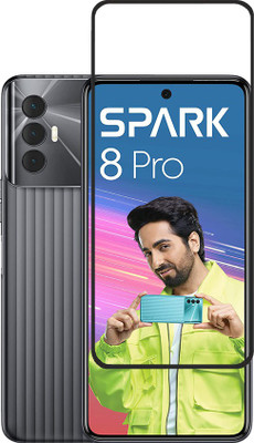 VDAT Edge To Edge Tempered Glass for Tecno SPARK 8 PRO(Pack of 1)