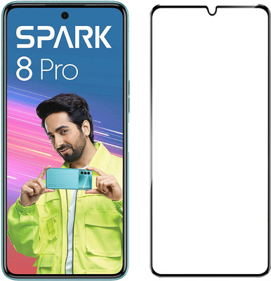 Flipkart SmartBuy Edge To Edge Tempered Glass for Tecno Spark 8 Pro(Pack of 1)