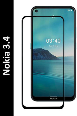 VISHZONE Edge To Edge Tempered Glass for Nokia 3.4(Pack of 1)