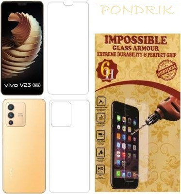 PONDRIK Front and Back Screen Guard for vivo V23 5G(Pack of 2)