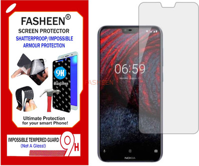Fasheen Tempered Glass Guard for NOKIA X6 (Flexible Shatterproof)(Pack of 1)