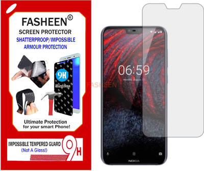 Fasheen Tempered Glass Guard for NOKIA X6 6.1 PLUS (Flexible Shatterproof)(Pack of 1)