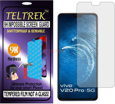 TELTREK Tempered Glass Guard for VIVO V20 PRO 5G (Flexible Shatterproof)(Pack of 1)