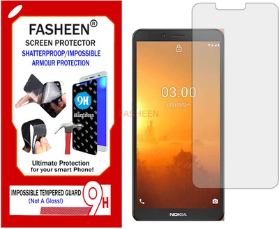 Fasheen Tempered Glass Guard for NOKIA C3 (Flexible Shatterproof)(Pack of 1)