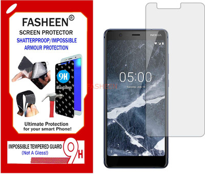 Fasheen Tempered Glass Guard for NOKIA TA-1076 (NOKIA 5.1) (Flexible Shatterproof)(Pack of 1)