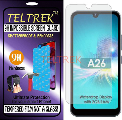 TELTREK Tempered Glass Guard for ITEL A26 (Flexible Shatterproof)(Pack of 1)