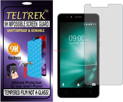 TELTREK Tempered Glass Guard for LAVA A73 8GB (Flexible Shatterproof)(Pack of 1)