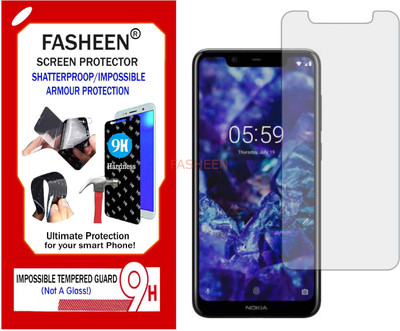 Fasheen Tempered Glass Guard for NOKIA 5.1 PLUS (Flexible Shatterproof)(Pack of 1)